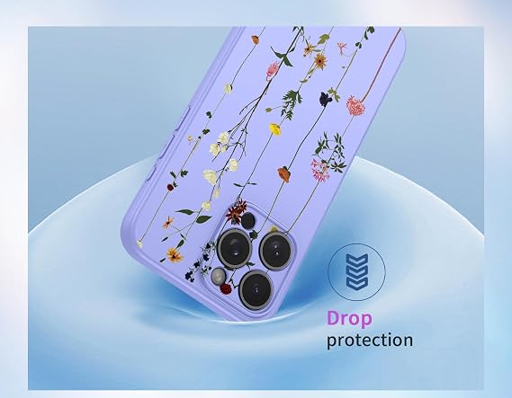 Phone Case for Sony Xperia 1 V Case, XQDQ62/B, XQ-DQ72, XQ-DQ54 Case Cute Flower Pattern Design Slim Protective Soft TPU Bumper Phone Cover for Sony Xperia 1 V Purple Garden