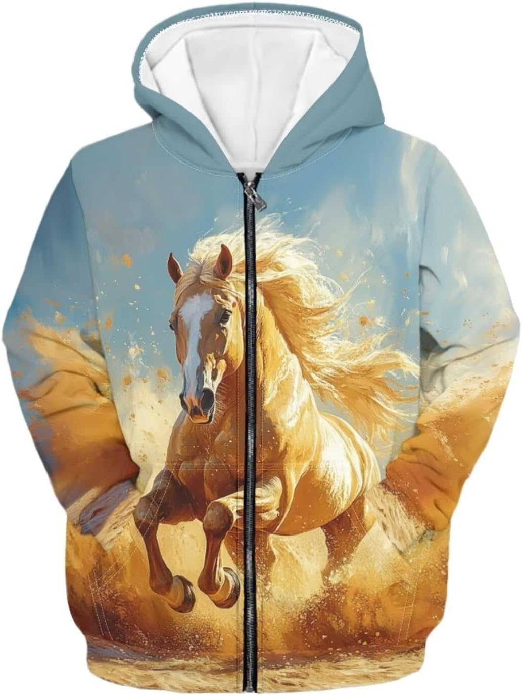 Zip Up Hoodie for Girls 6-16 Years Trendy Long Sleeve Hooded Sweatshirts Casual Kids Coat with Pocket - Image 3