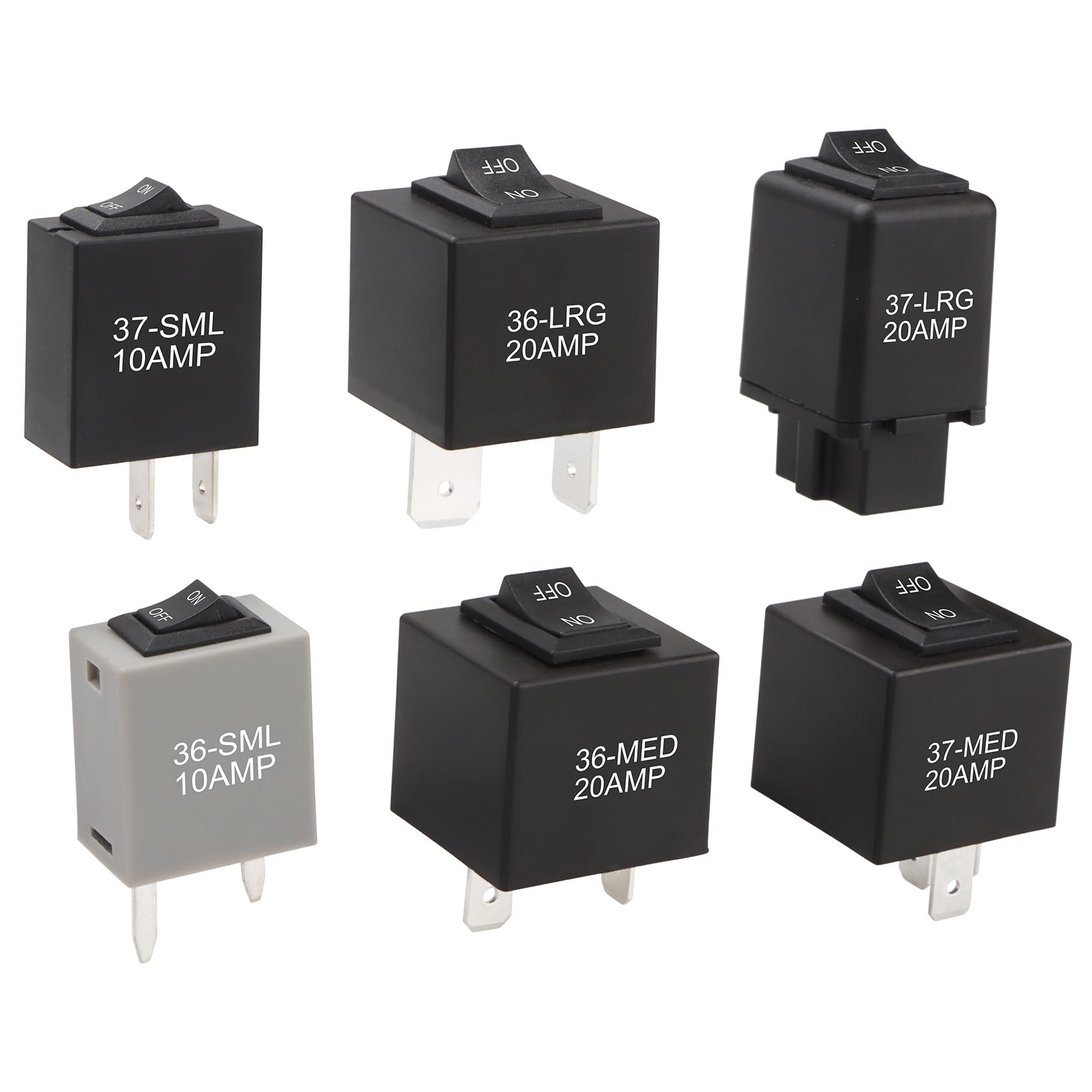 9038 Relay Bypass Switch, Relay Tester, Fuel Pump Bypass Switch Kit, Pack of 6 (9038 W/O Wire)