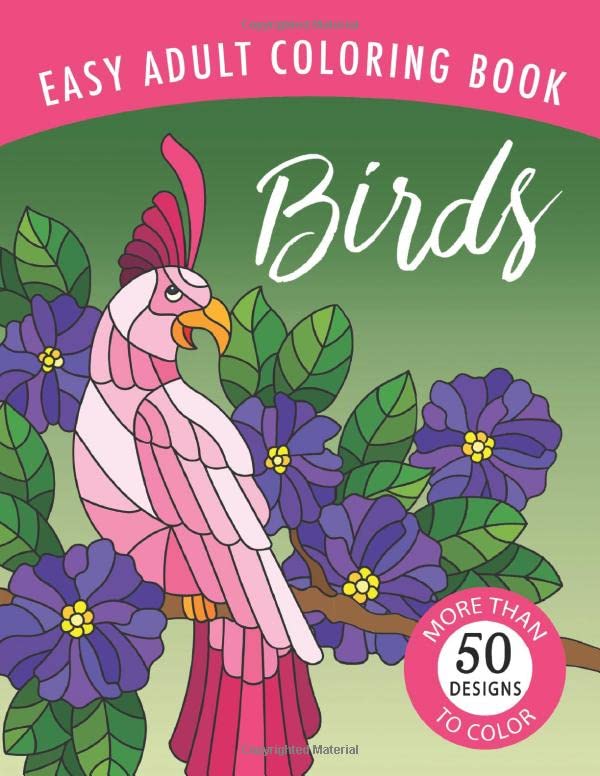Birds: An Easy Large Print Adult Coloring Book Activity for Alzheimer’s Patients and Seniors With Dementia