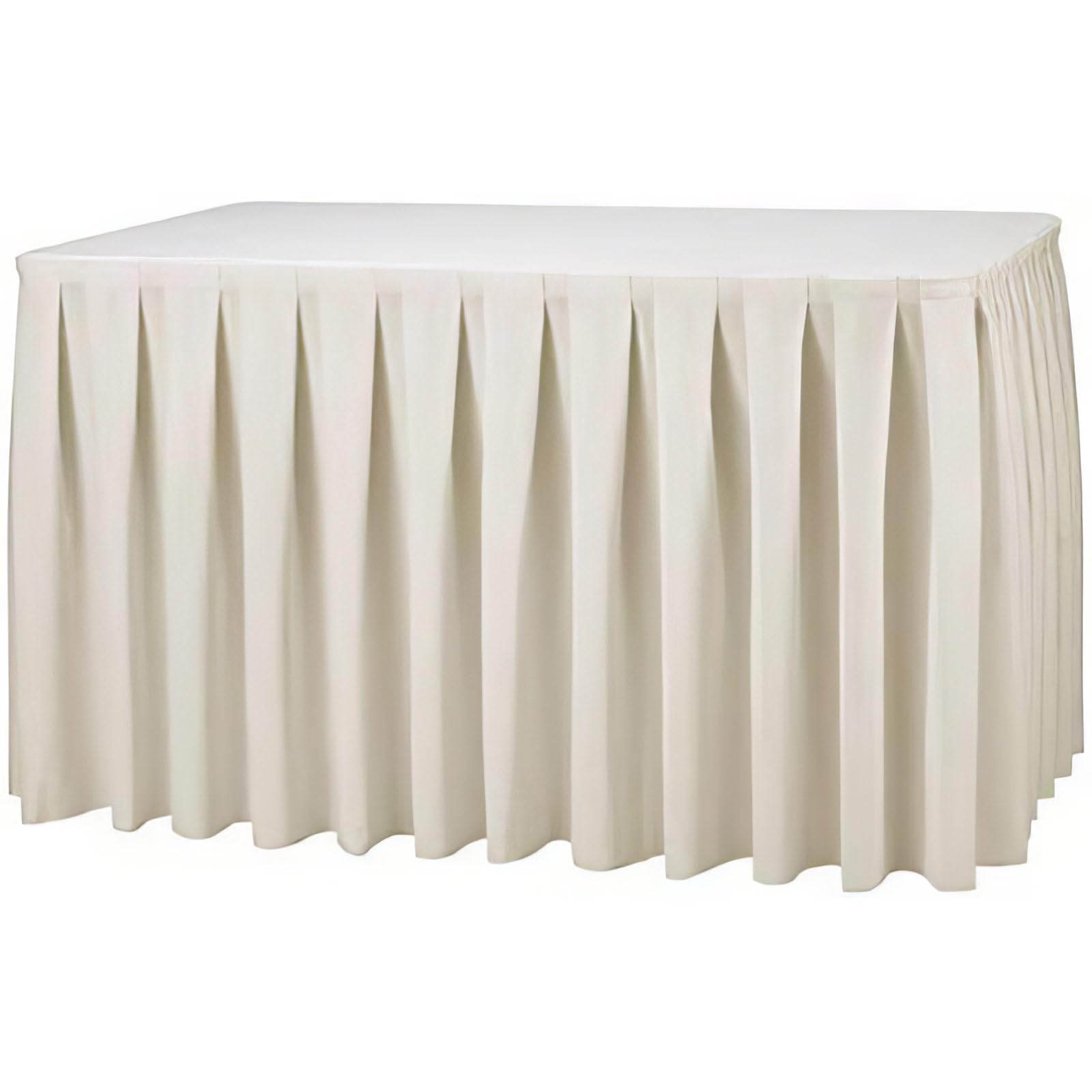 Skirting Kellerfalte für Gastronomie, Catering, Hochzeiten (Creme, 490 x 73 cm)