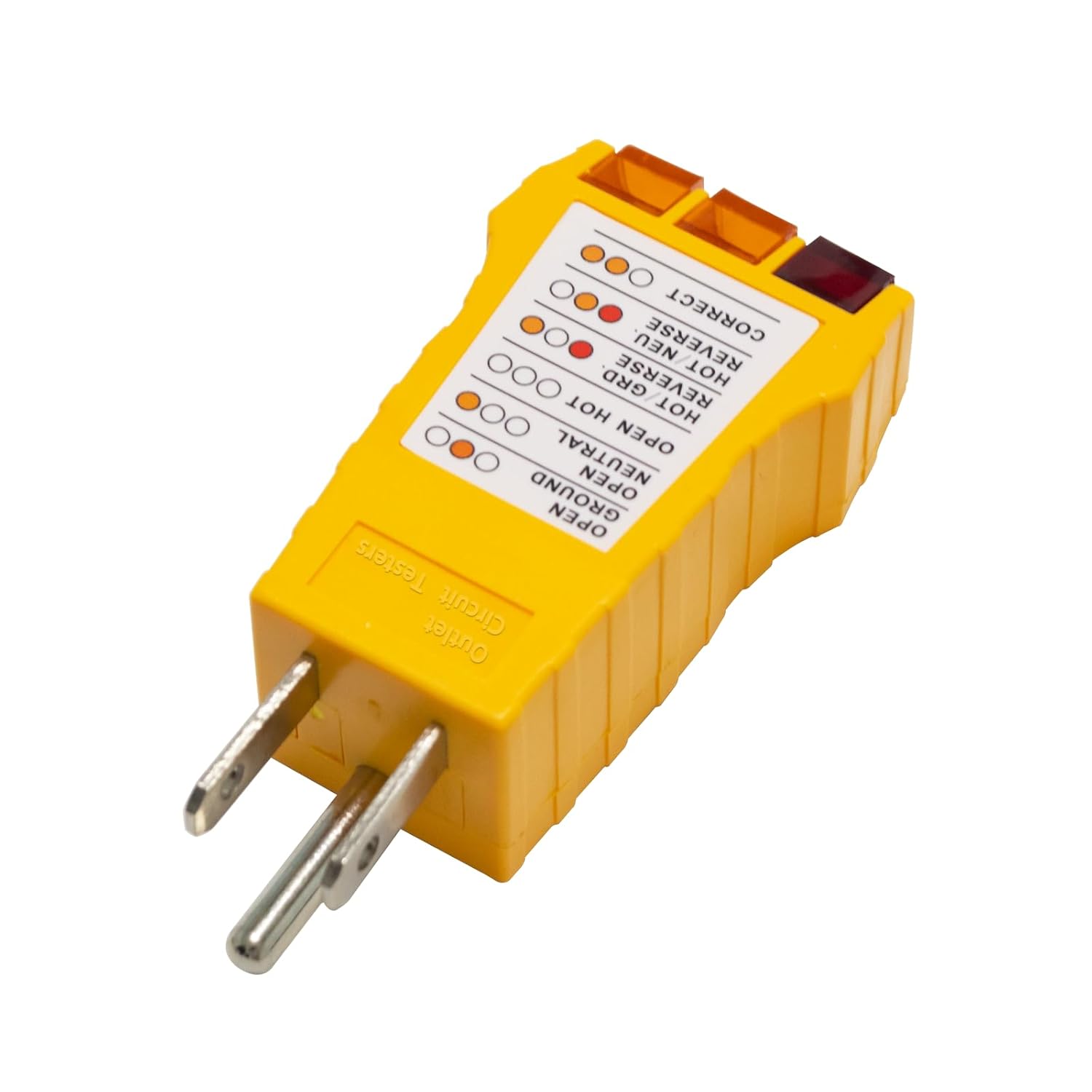 Outlet Tester with Electrical Receptacle Test,Socket Tester for North American Outlets (Yellow)