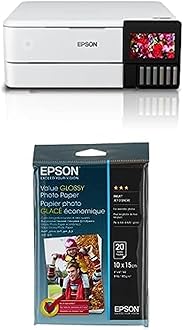 Epson Ecotank L8160 A4 Photo Printer + EPSON Value Glossy Photo Paper - 10x15cm - 20 sheets
