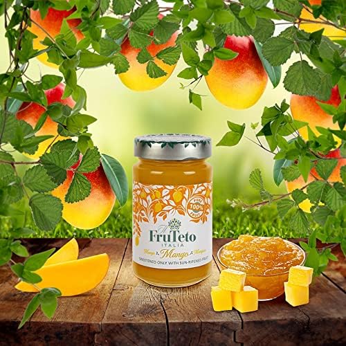 il FruTeto Italia 100% Mango Organic Fruit Spread. 250g. Made in Tuscany only with Fruit. No Pectin. No Added Sugar. No Preservatives.