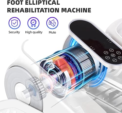 Miniatura 7 de Elíptica para debajo del escritorio con regulación de 12 velocidades y control remoto para ejercitadores de piernas hacia adelante y hacia atrás,