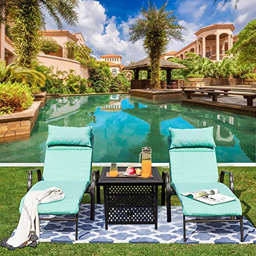 Oakcloud Uv-Protected Outdoor Patio Bistro Table Side Table With 1.57" Umbrella Hole,For Garden,Pool,Deck #TOP1