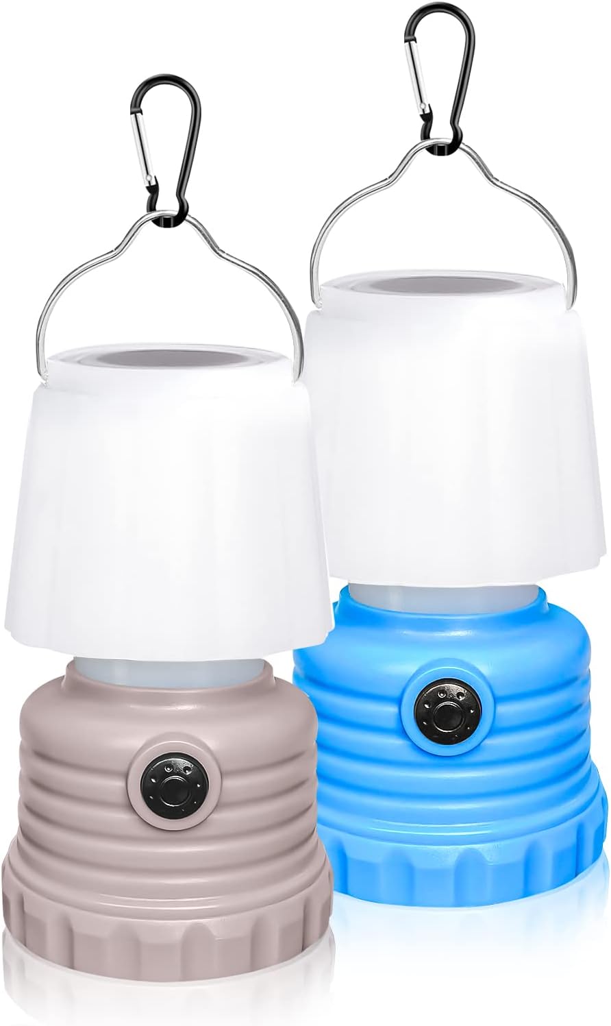 Onite 2 Pack Kids Camping Gear, Lanterns Battery Powered Led, with Flame Flicker Lighting Mode, 600Lm, for Kids Camping Chair, Bedroom, Festival, Party Decoration and Outdoor