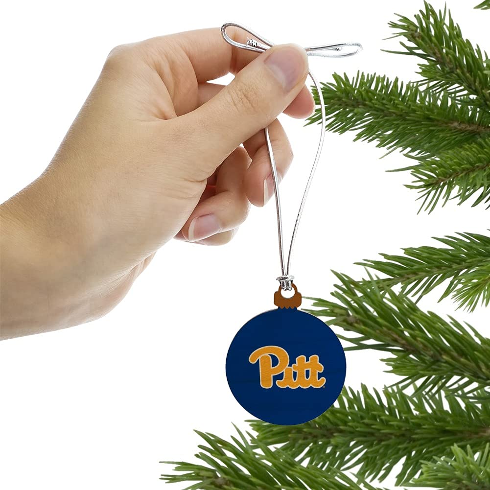 GRAPHICS & MORE University of Pittsburgh Primary Logo Mini Small Tiny Wood Christmas Tree Holiday Ornament