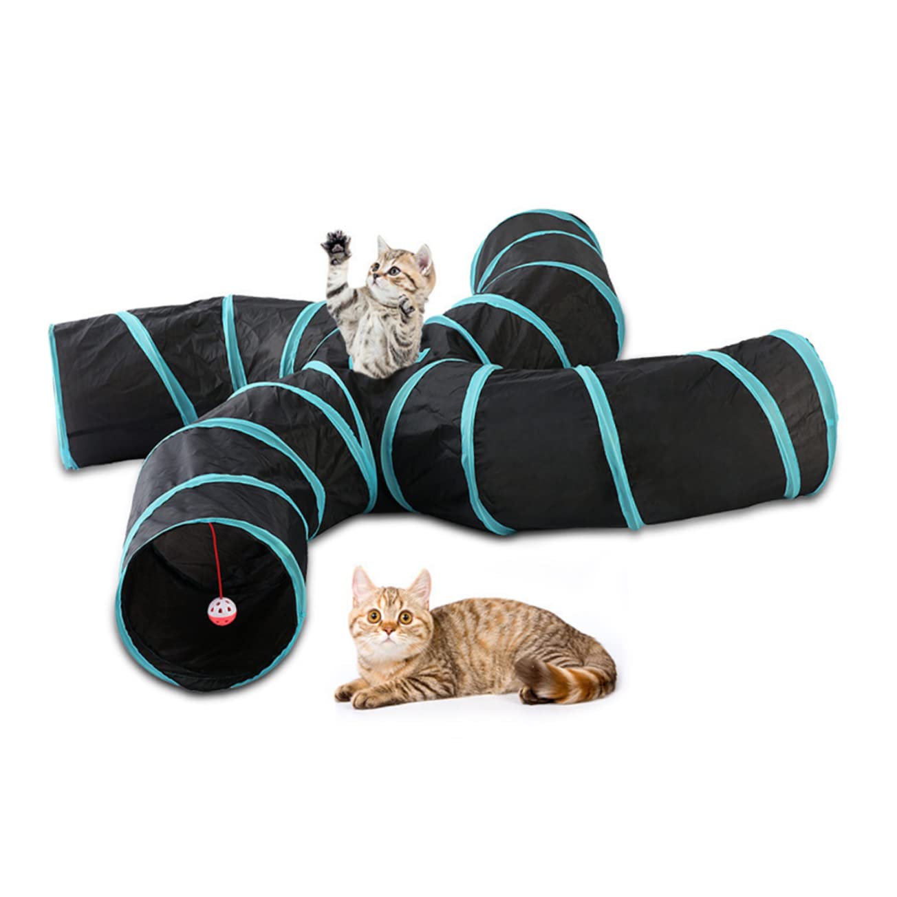 Faltbarer Katzentunnel Interaktives für Katzen und Kätzchen Kreatives für Drinnen Faltbar und Platzsparend Perfektes Spielvergnügen für Ihre
