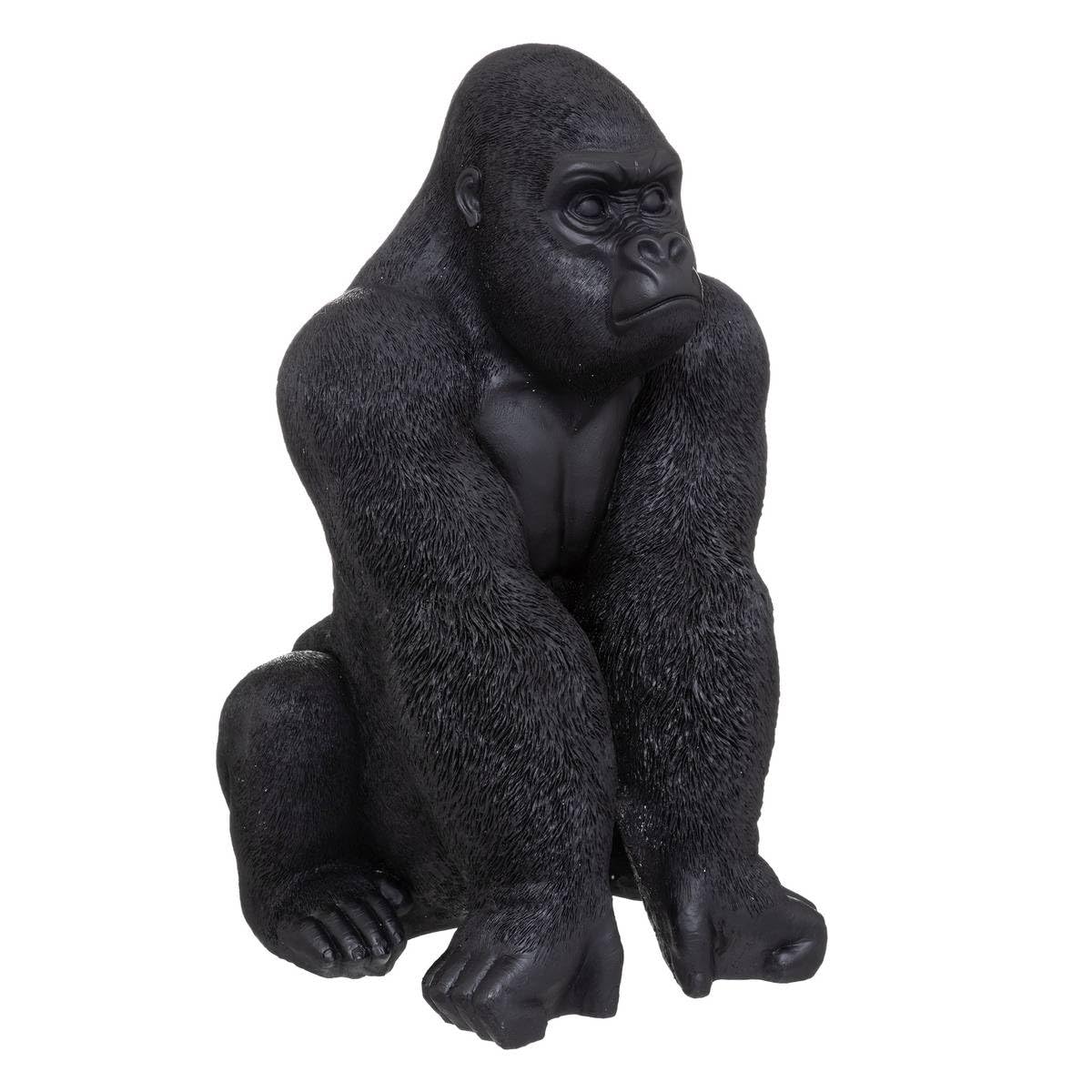 ATMOSPHERA CREATEUR D'INTERIEUR - Statuetta di gorilla in resina nera h68cm
