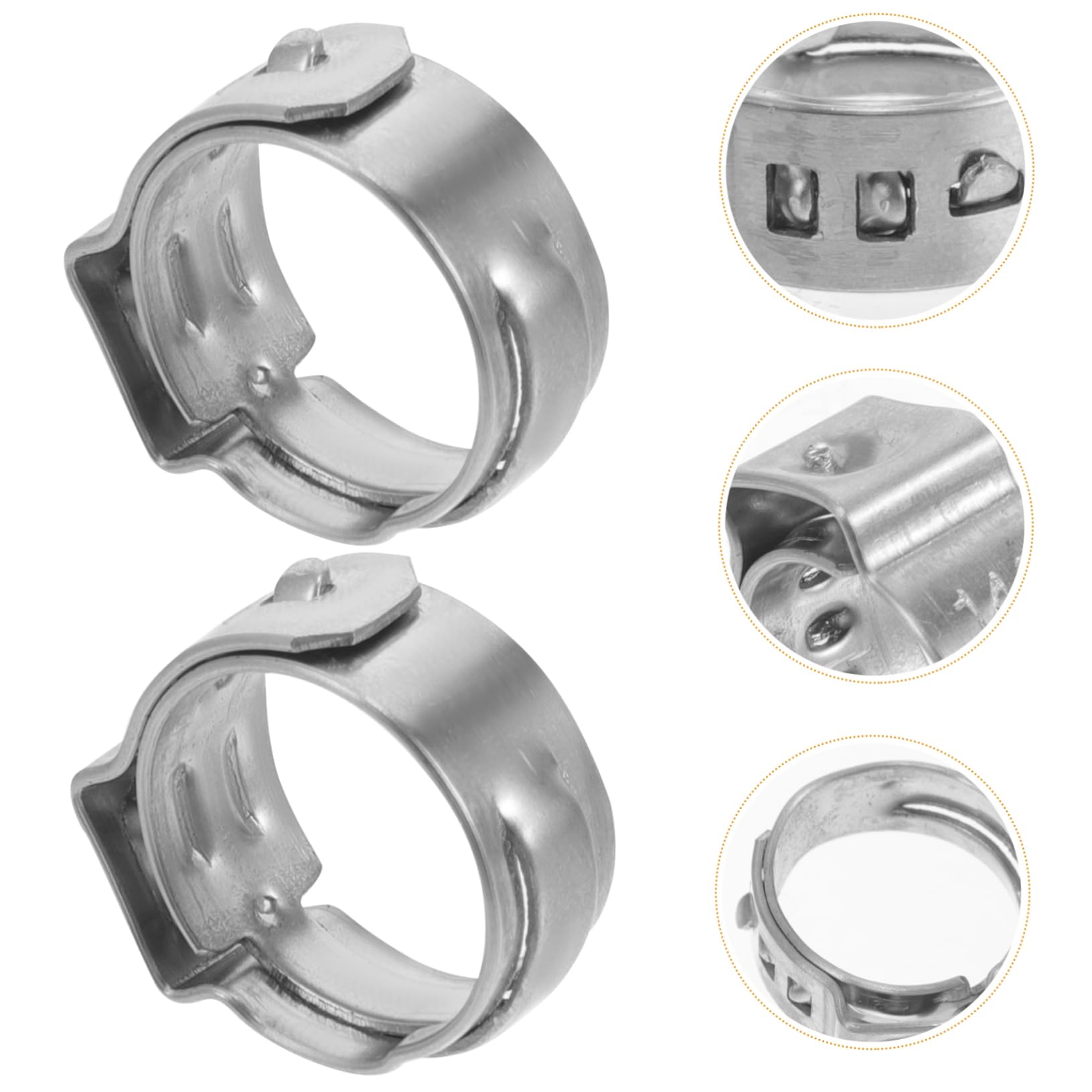 5 Ensembles Clips De Serrage Inoxydable Lot De Anneaux Pex Pour Tuyaux Outil De Montage Pour Connexion Étanche Durable 50 Pièces * 5