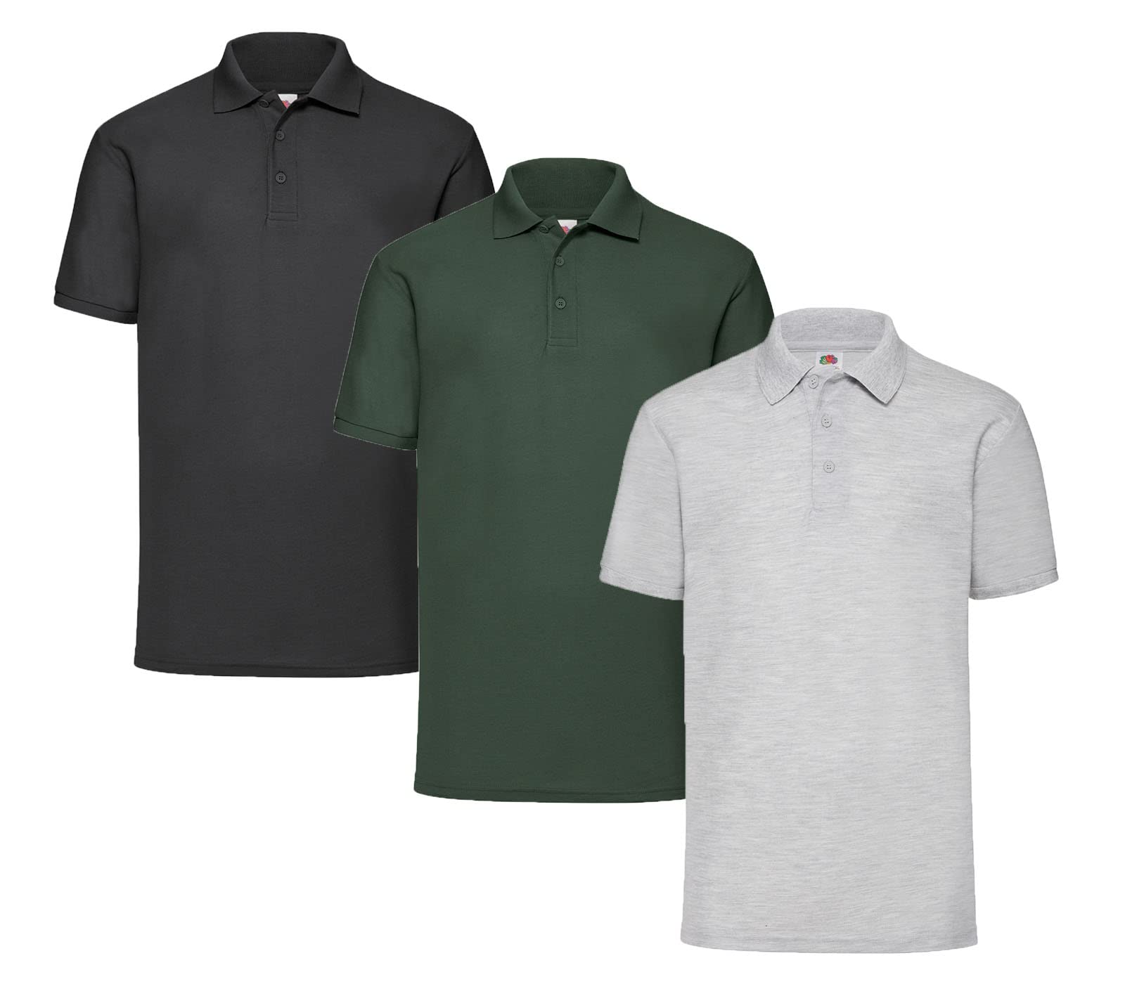 Fruit of the Loom Men's Polo Shirt (Pack of 3), L