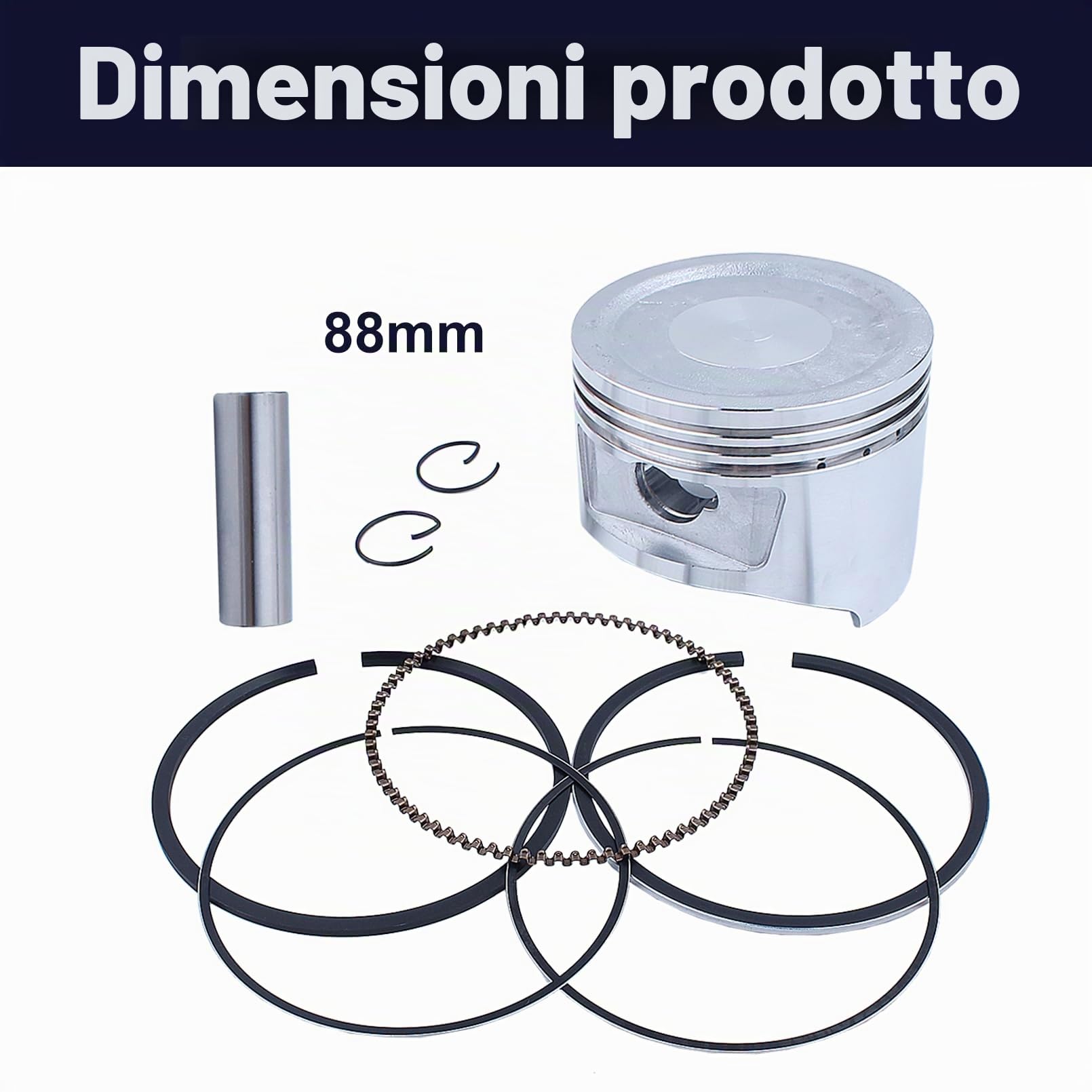 Kit cuscinetto manovella biella pistone 88mm, per motore Per HONDA Gx390 13Hp, 13101-Zf6-W00, 13200-Z1C-900, 12391-Ze2-020, 96100-62070-00, 96100-62020-00