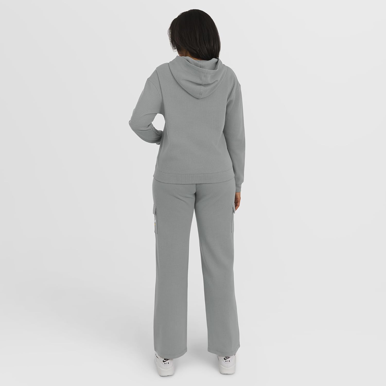 WEAR by Erin Andrews Women's NFL Waffle-Knit Long Sleeve Hooded Shirt & Pants Lounge Set