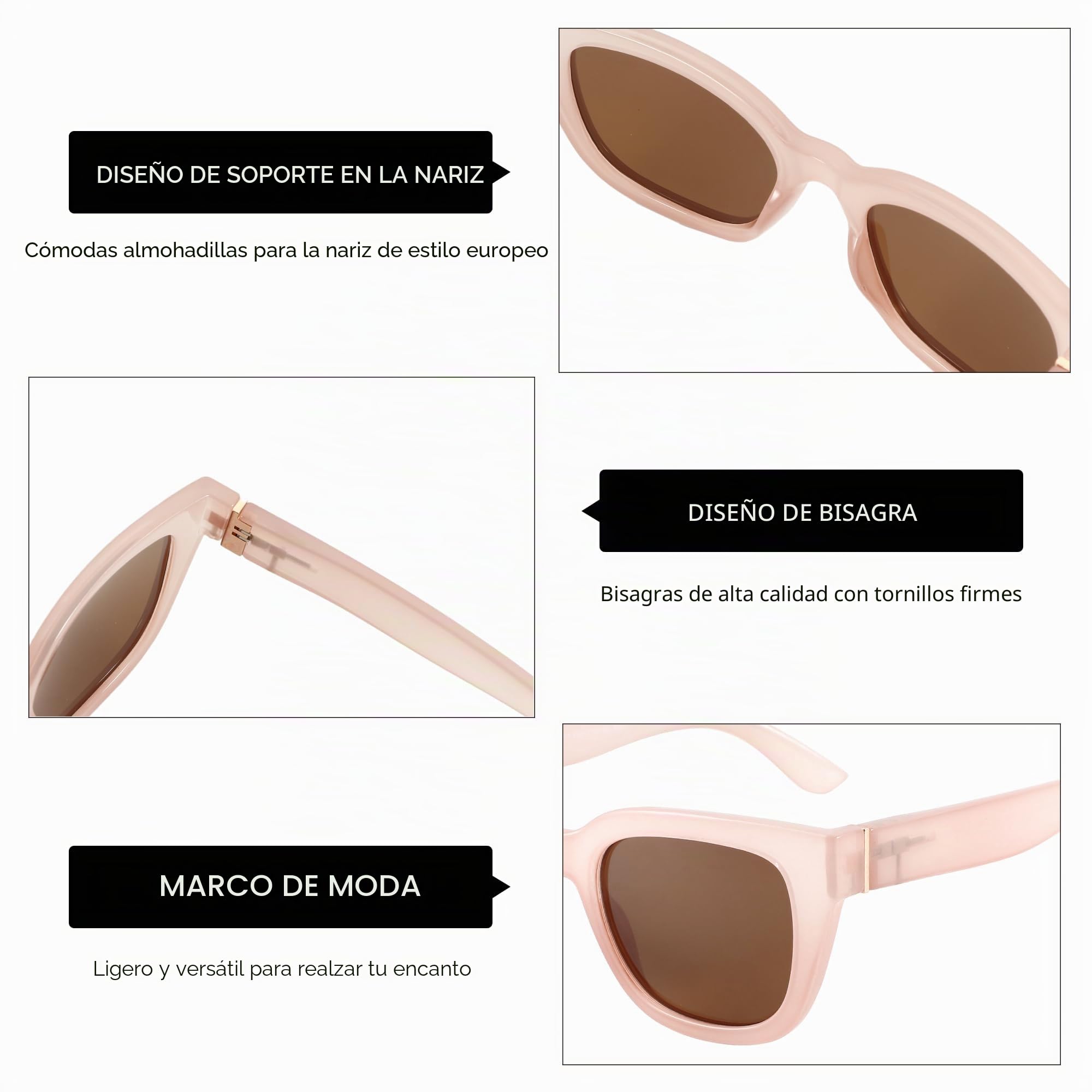 ZENOTTIC Gafas de Sol Polarizadas Estilo Ojo de Gato para Mujeres - Gafas de Sol Clásicas con Protección UV400 y Estilo Retro de Diseñador