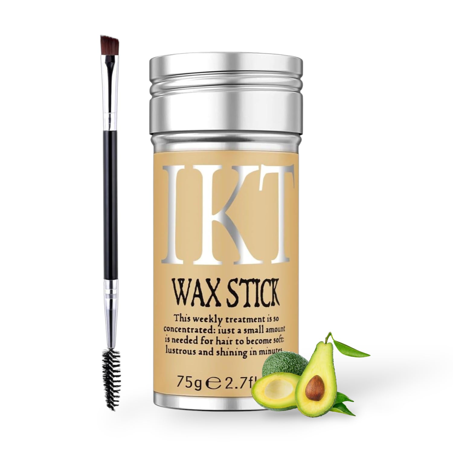 IKT Hair Wax Stick for Hair Styling Wax Stick Non-greasy Styling Wax With Two Sided Eyebrow Brush | Hair & Brows Styling Combo (Pack of 2)-image-19