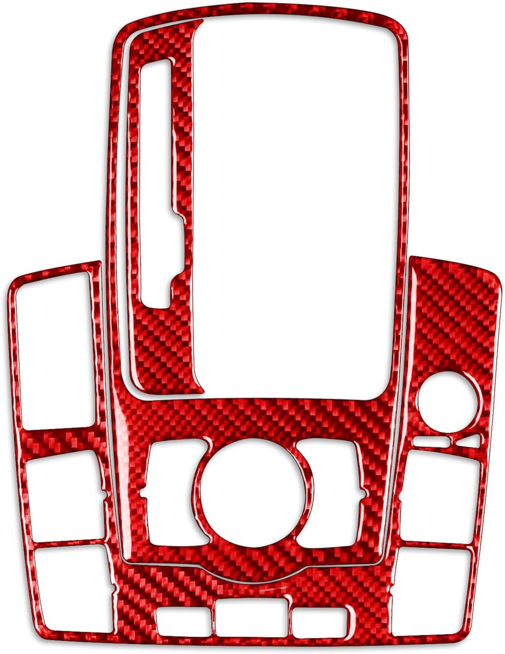 Q7 4L 2007-2015 Compatible with Car Interior Self Adhesive Dashboard Decal Carbon Fiber Red Sticker A51 (Gear Shift Kit Type B)