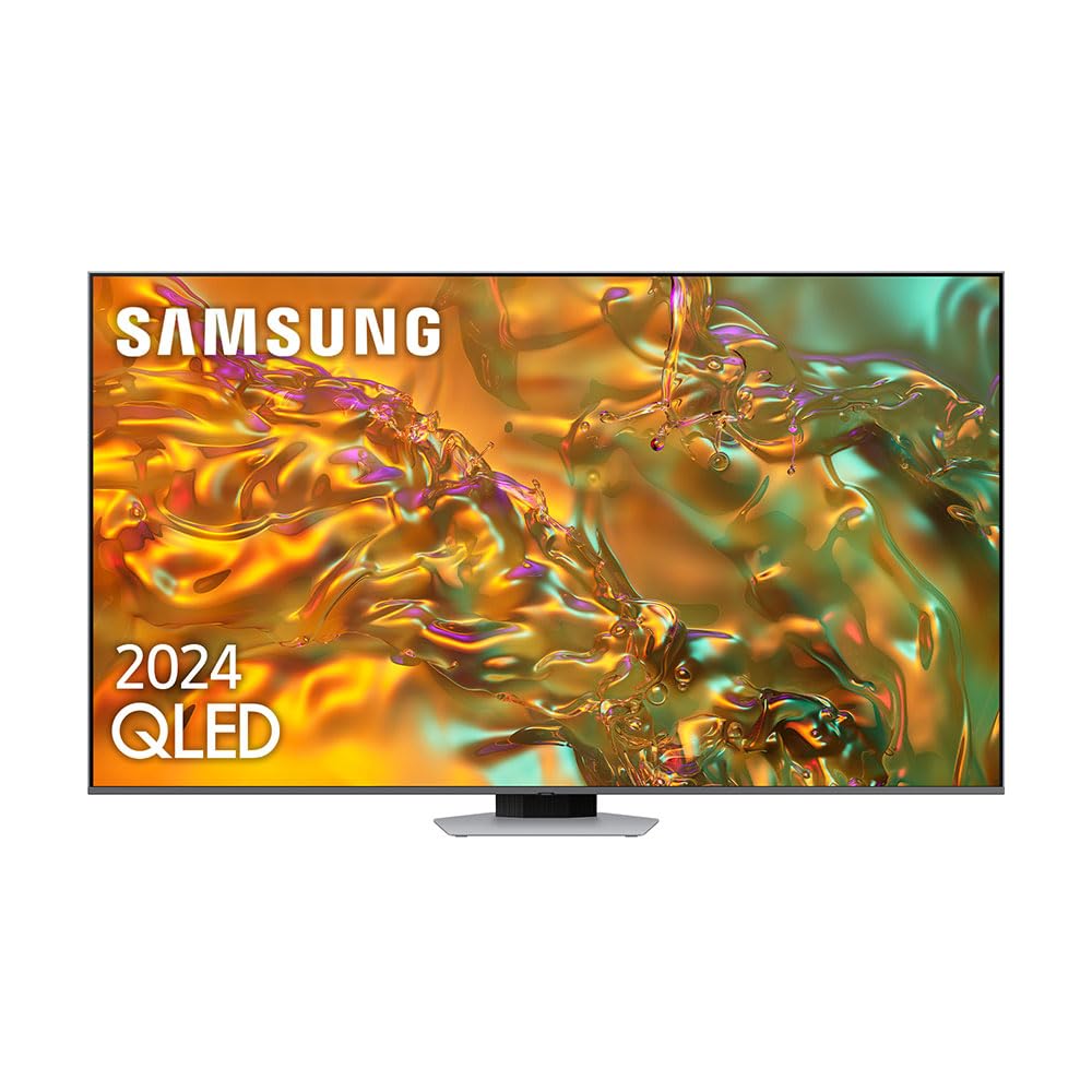 Samsung TV QLED 4K 2024 55Q80D Smart TV de 55" avec Image et Son améliorés, Meilleur Contrôle des Couleurs avec Full Array, Le Meilleur Smart TV et Écoutez Tous Les Haut-parleurs avec Q-Symphony