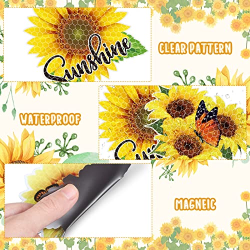 Magnets decorativos de girasol para refrigerador 12 piezas miniatura 3