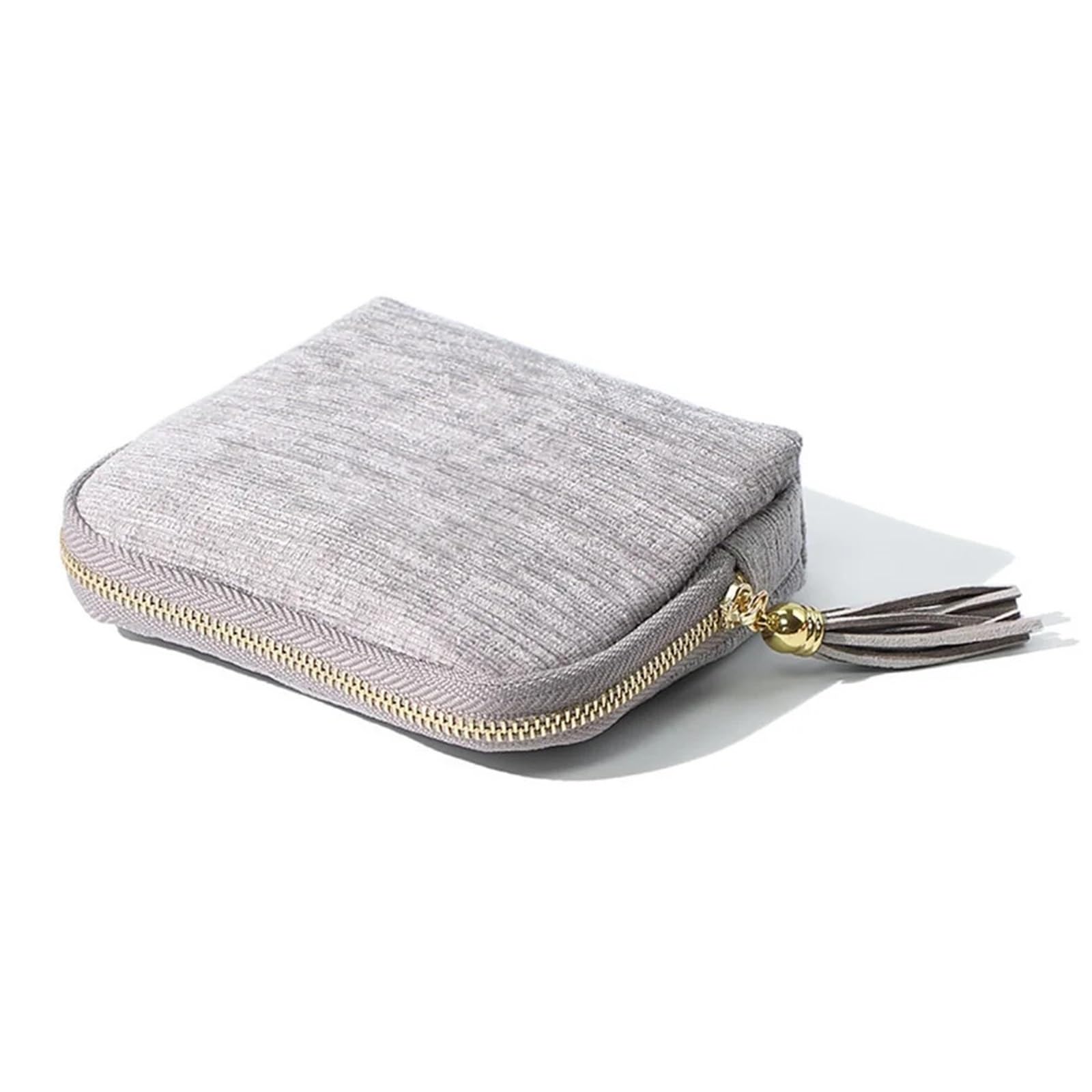 FDzkrtvm Transparent Jewelry Storage Book, Jewelry Bag Multicolor Multiple Compartments Travel Clutch Zipper(Grey)