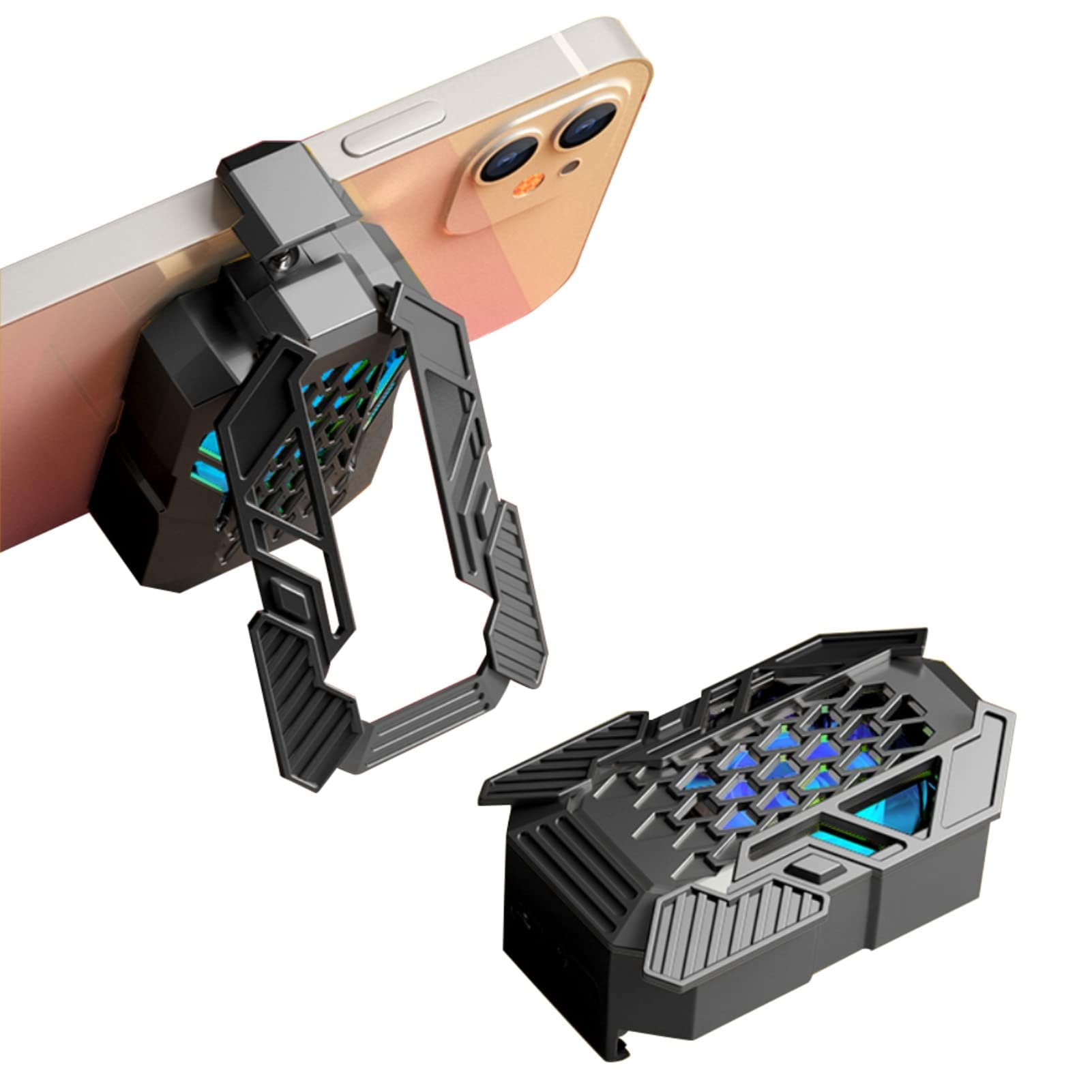 KASTWAVE Mobile Phone Radiator, RGB Phone Cooling Fan Portable Lightweight Mobile Phone Cooling Fan, Phone Radiator with Larger Cooling Area for Phone/Tablet/IPad