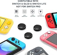 Vista 6 de Ferkurn Joystick Replacement Cap Thumb Grip Compatible with Switch Joycon Switch OLED& Lite, Joycon Grip Button Stick Cover Controller 3D Analog
