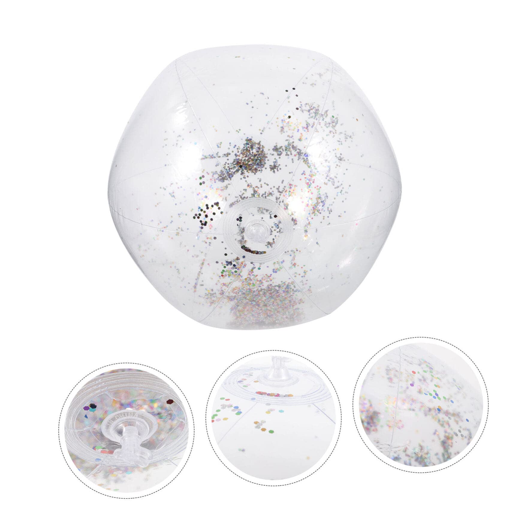 INOOMP 3 Set Palla di Paillettes Gonfiabile Palla da Biliardo Gonfiabile Pallone da Spiaggia Galleggiante Globo Gonfiabile Plastica Estate Bambino Che Fa i Primi Passi Palla a Bolle