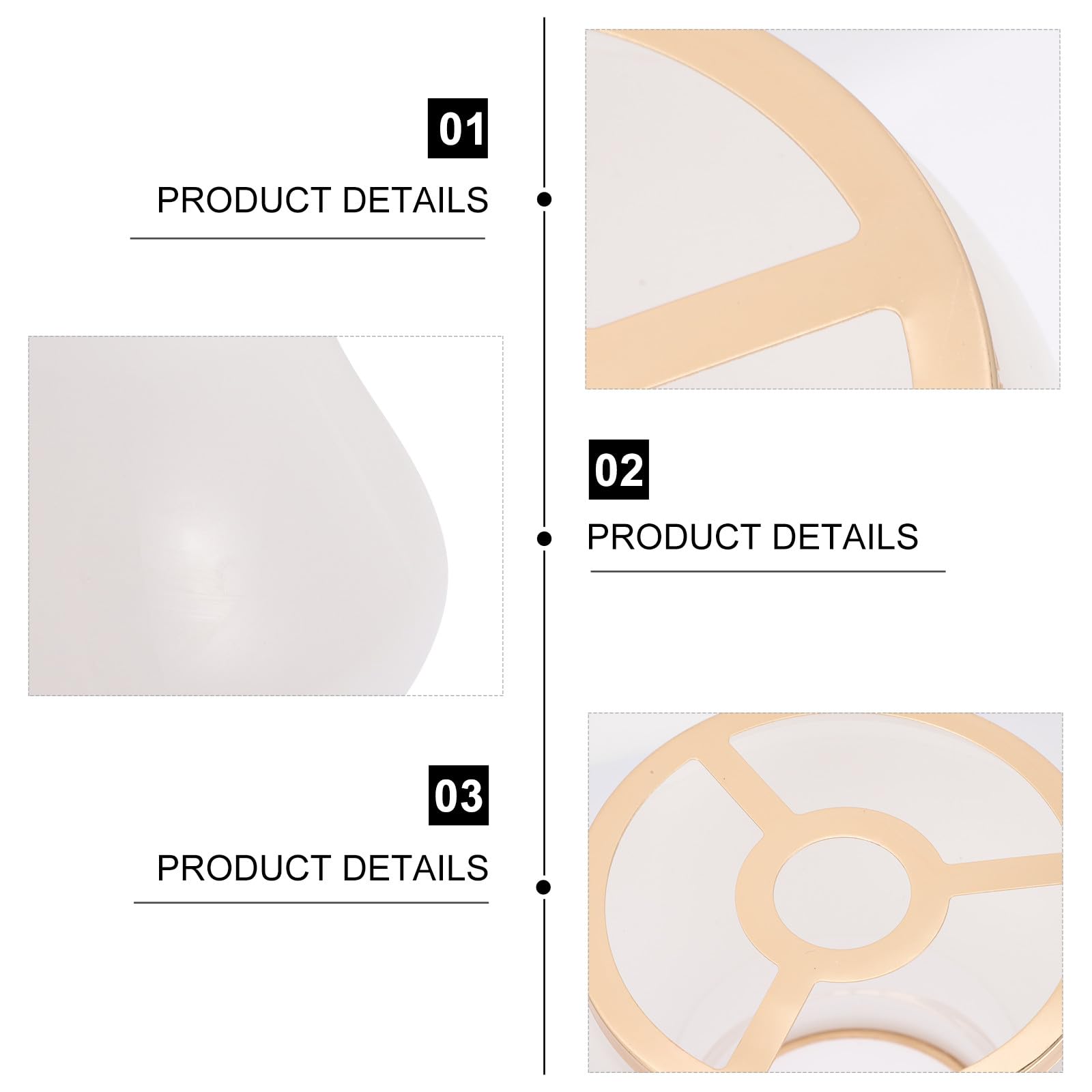 TIDTALEO Paralume in Vetro Bianco per Lampada da Interno E14 Coprilampada Piccolo Foro 3 CM Sostituzione Vetro per Lampada da Soffitto e Applique Accessorio Illuminazione Casa