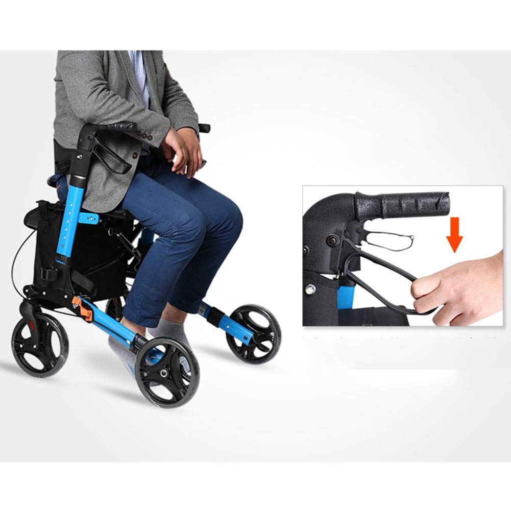 Deambulatore Per Anziani Deambulatore Con Carrello Deambulatore Con Ruota Con Sedile, Deambulatore Multifunzione, Anziani, Disabili, Paziente Infortunato Ausilio Per La Deambulazione Multifunzione