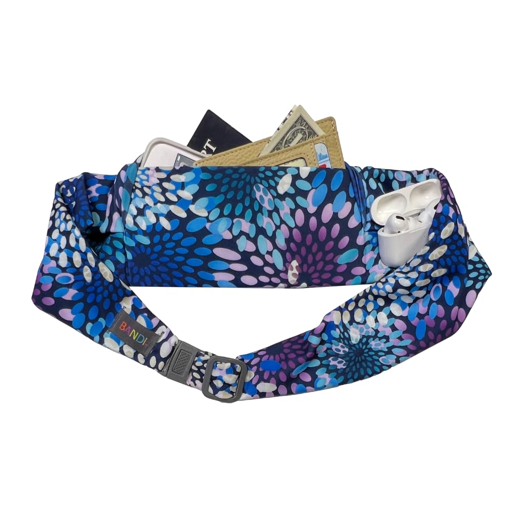 BANDI Running Belt for Women & Men – USA Made No-Bounce Adjustable Waist Pack & Secure Fanny Pack – Fits All Phones, Gels & Essentials – Zipper-Free,