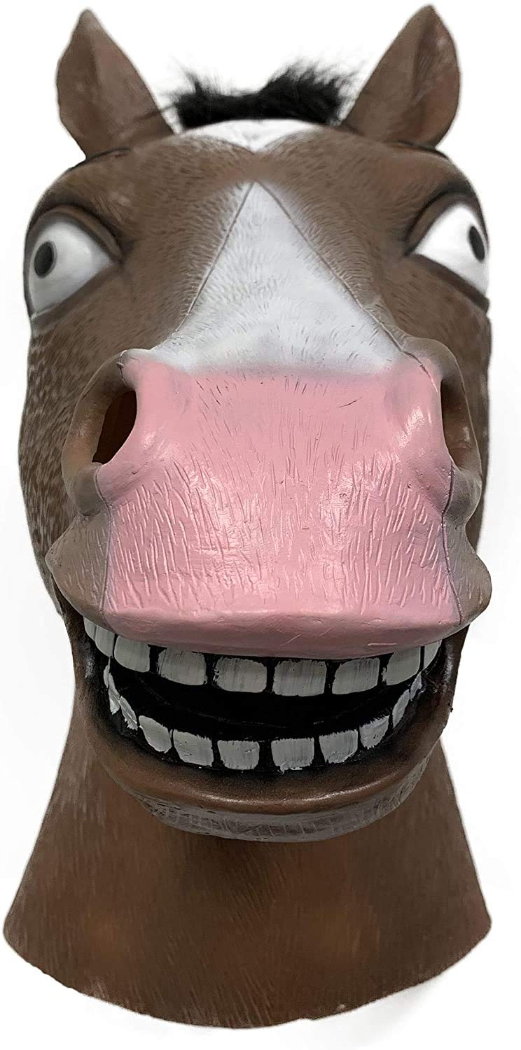 BoJack Horseman Mask Novelty Latex Cosplay Anime Halloween Cosplay Costume Accessories Props Brown - Image 2