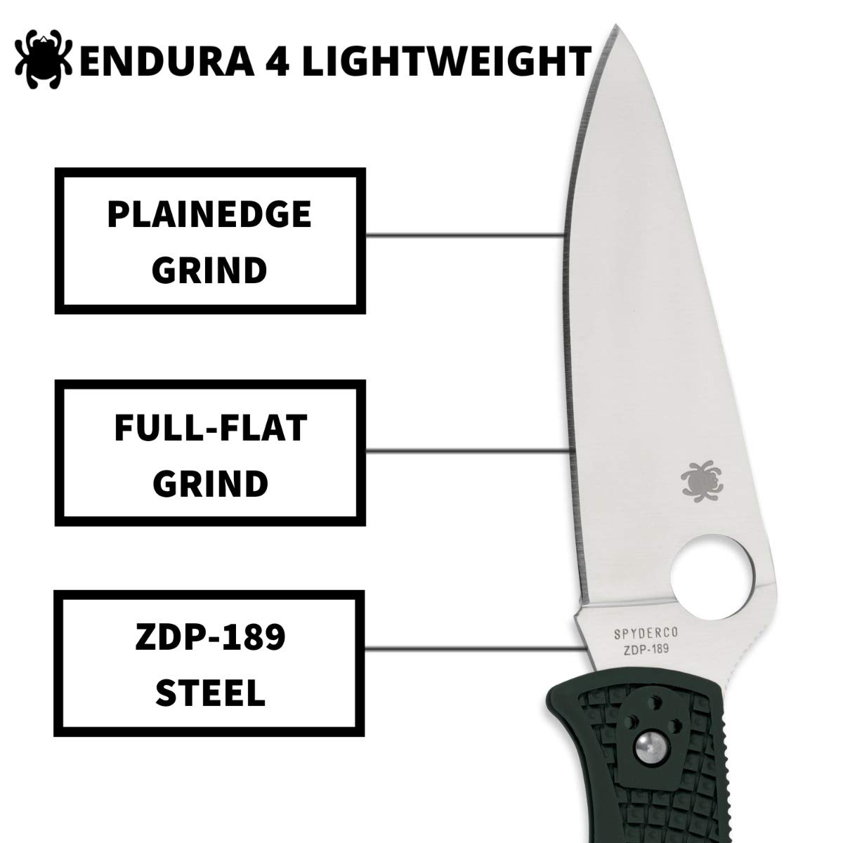 Amazon | Spyderco(スパイダルコ) エンデューラ4 ZDP-189 フラット身 