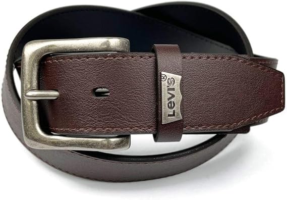 Amazon 全3色 Levi S リーバイス ロゴプレートデザイン レザー ベルト Levis 合成皮革 フェイクレザー チョコ ベルト 通販