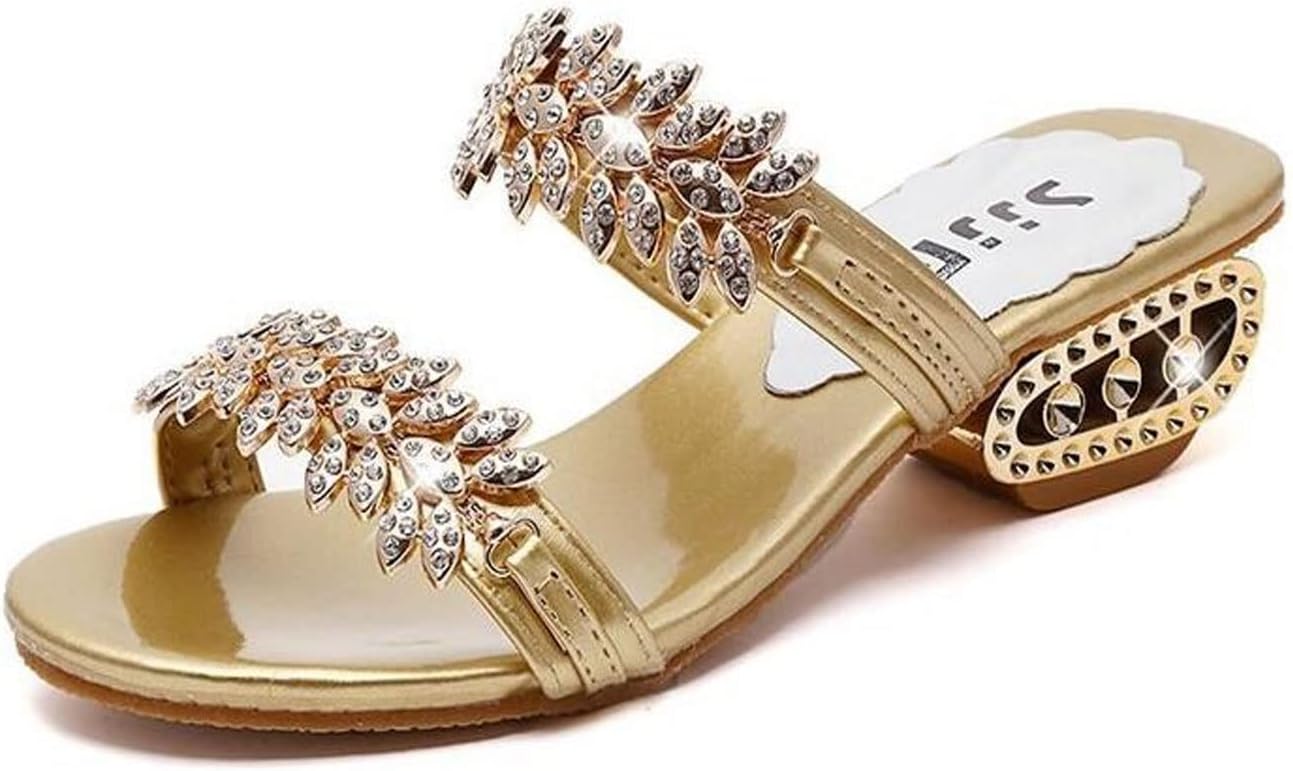 LOYOUYEO Women’s sandals Women Shoes Slippers Beach Sandals Women Rhinestone Outdoor Slippers Flip Flops Shoes Women(34)