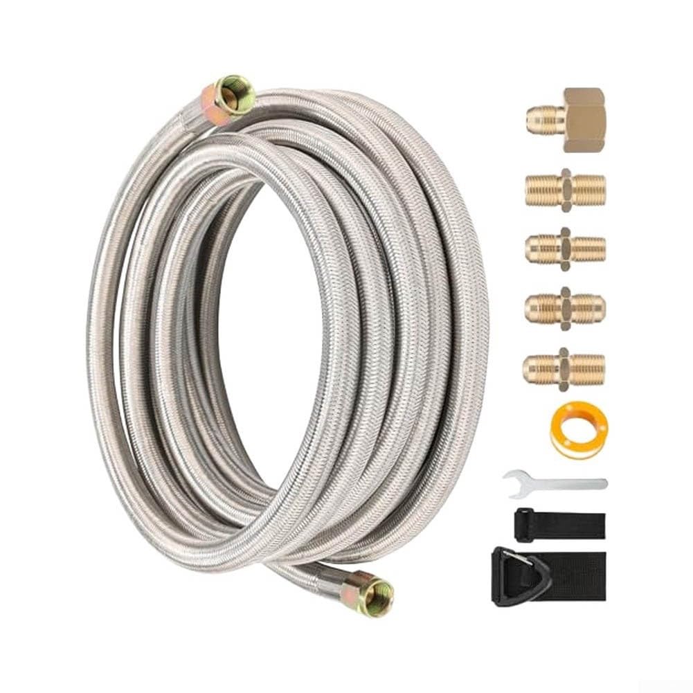 Tubo Propano 12FT Acciaio con 5 Adattatori Tubo Propano 12FT