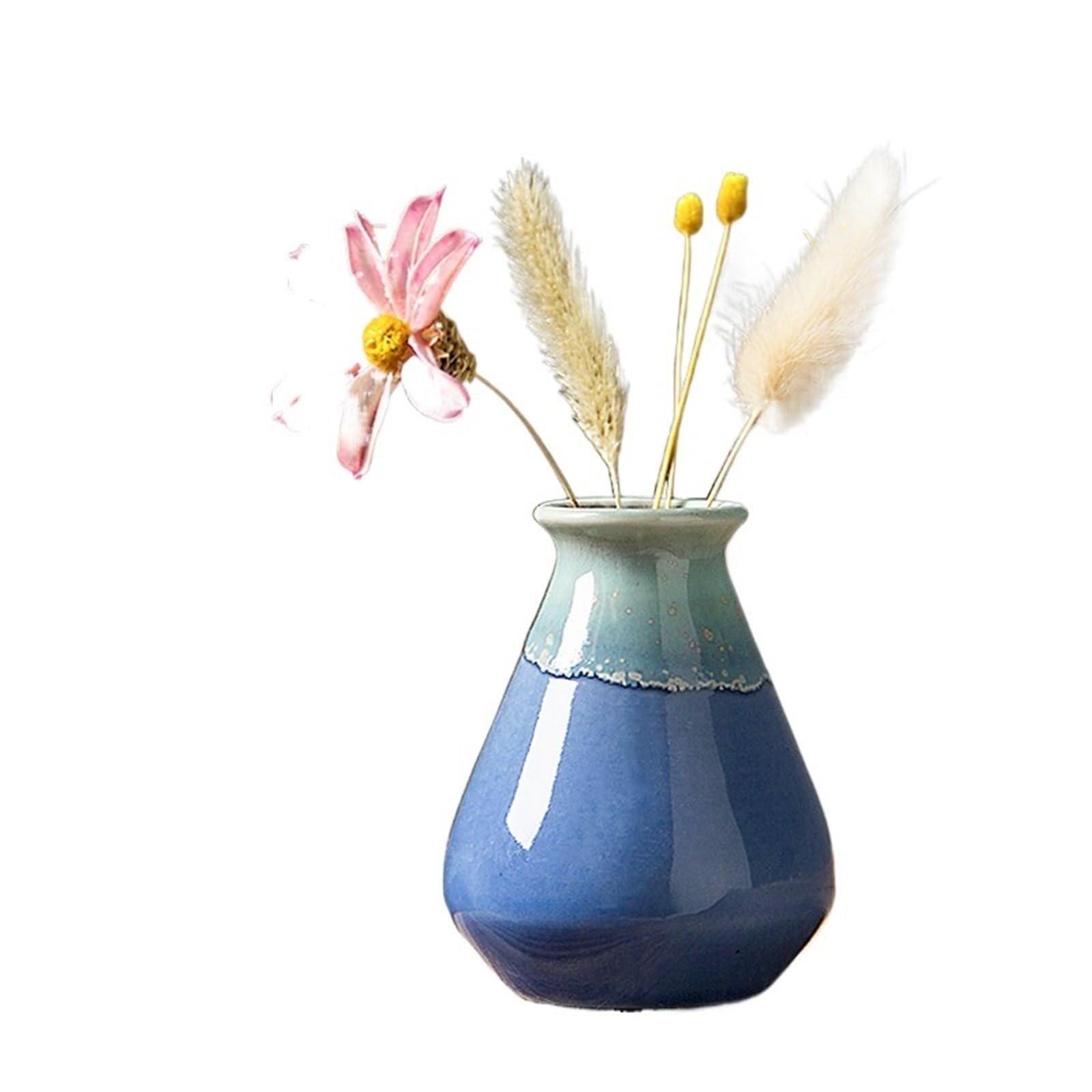 Petit vase en verre de 9cm pour fleurs séchées et décoration d'intérieur moderne