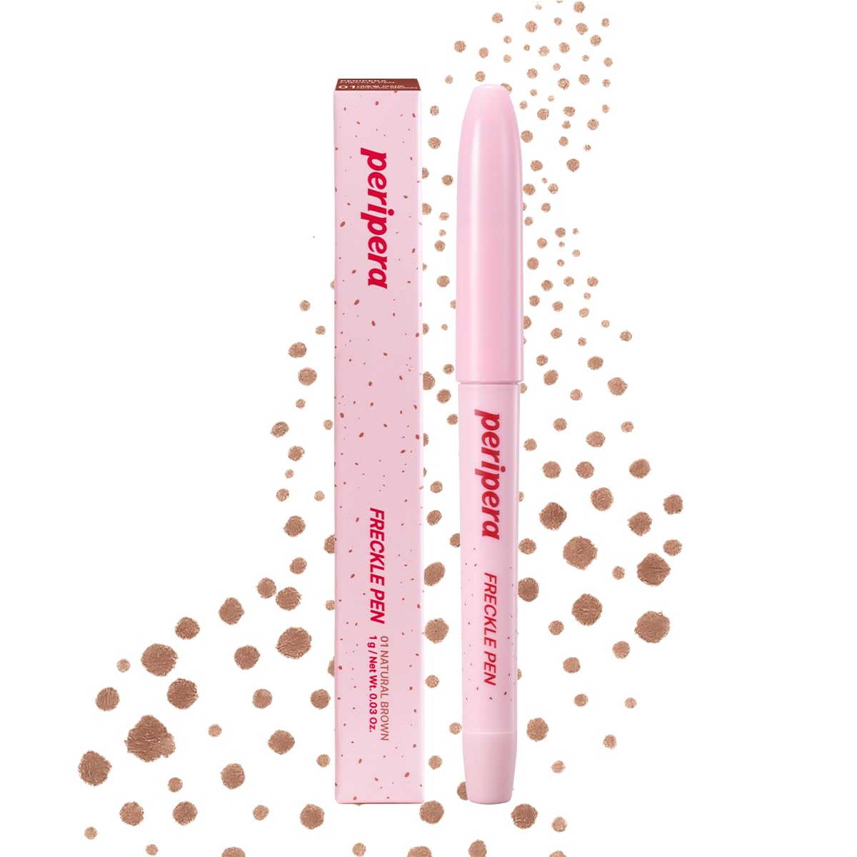 Peripera Peripera Freckle Pen | Natural Sun-Kissed Makeup, Long-Lasting & Smudge-Proof Faux Freckles, Precision Dot Tip, Buildable K-Beauty Makeup, Safe for Sensitive Skin (01 NATURAL BROWN)