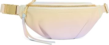 Aimee Kestenberg Cabo Sling Bag 3-in-1 Leather Crossbody, Sling & Belt Bag Macaron Ombre Compact Everyday Travel Purse with Multi-Pocket Organization