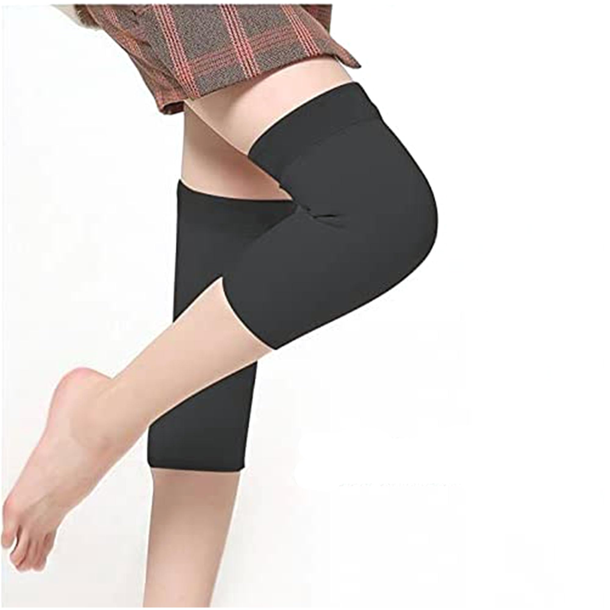 Shivarth Snow Fur Fleece Winter Leg Warmer for Women & Men Pack of 2 Black Woolen Thermal Leg Warmer/Knee Cap/Knee Belt/Knee Brace Over Knee High Footless Socks for Men & Women 1