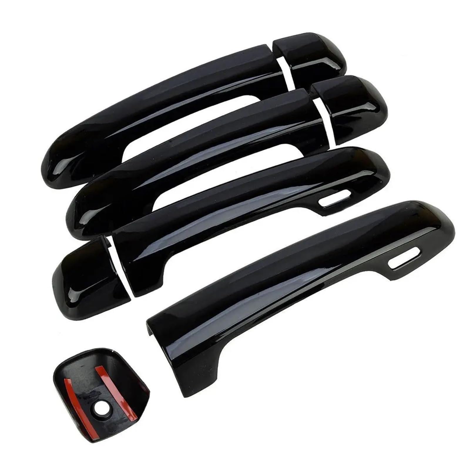 UJNHEQ Car Decorative Door Handle Cover Trim Smart Button Hole Exterior for Land for Cruiser J200 LC200 2016-2021