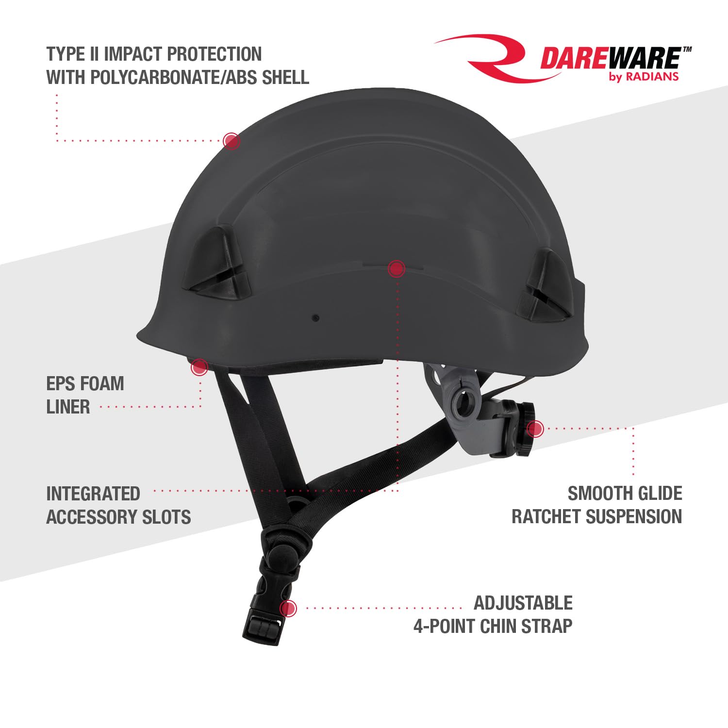 Radians RHC2 Casque de sécurité Type II Classe E Unisexe