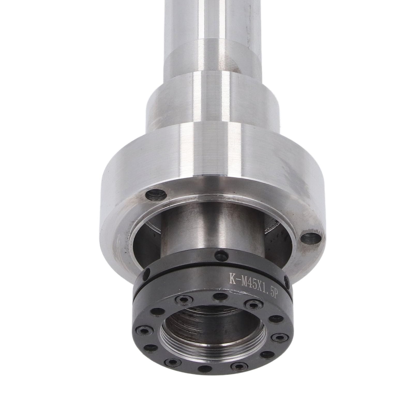 Wakects Wrzeciono Tokarki Nr 45 Stalowe Wrzeciono z Podwójnym Uchwytem 275 Mm Część Zamienna z Dwiema Nakrętkami Blokującymi do Modyfikacji Mini Tokarki do WM 210 MX 210 8x16 220x400 220x600