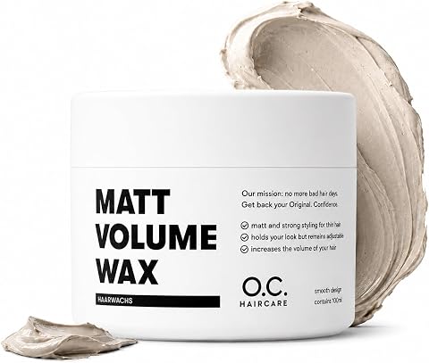O.C. HAIRCARE Haarwachs – Mattes Finish – mit starkem Halt & Volumen – Haarwachs Männer – Kein Verkleben – Ideal für feines & dünnes Haar – 30 Tage risikofrei testen – Made in Germany