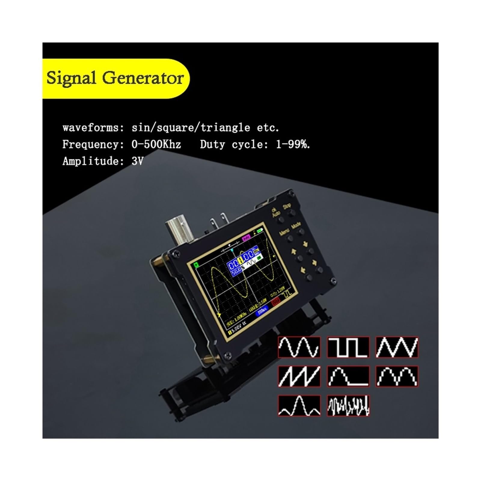 Oscilloscope Numérique DSO154Pro, Écran De 2.4 Pouces, 18MHz, Bande Passante Analogique, Prise En Charge Du Générateur De Signal Identification rapide(1M)