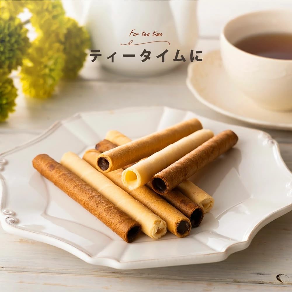 Amazon.co.jp: ワスカ WASUKA ウエハーロール スナック 菓子 バニラ