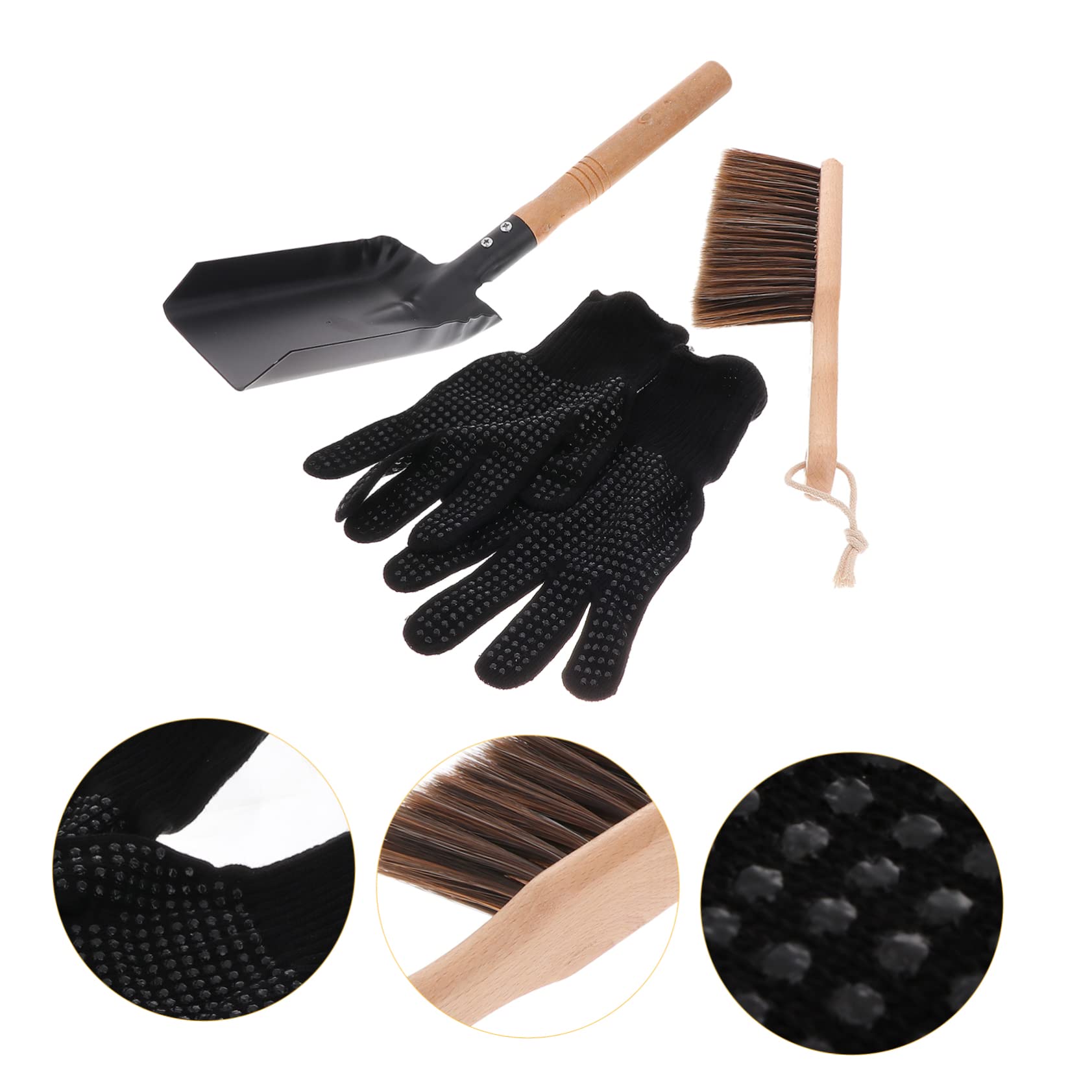 MAGICLULU 2 Set Di Pale Per Cenere Paletta Per Stufa Multifunzionale Paletta Per La Pulizia Della Cenere Materiale in Ferro E Legno Pratico E Robusto