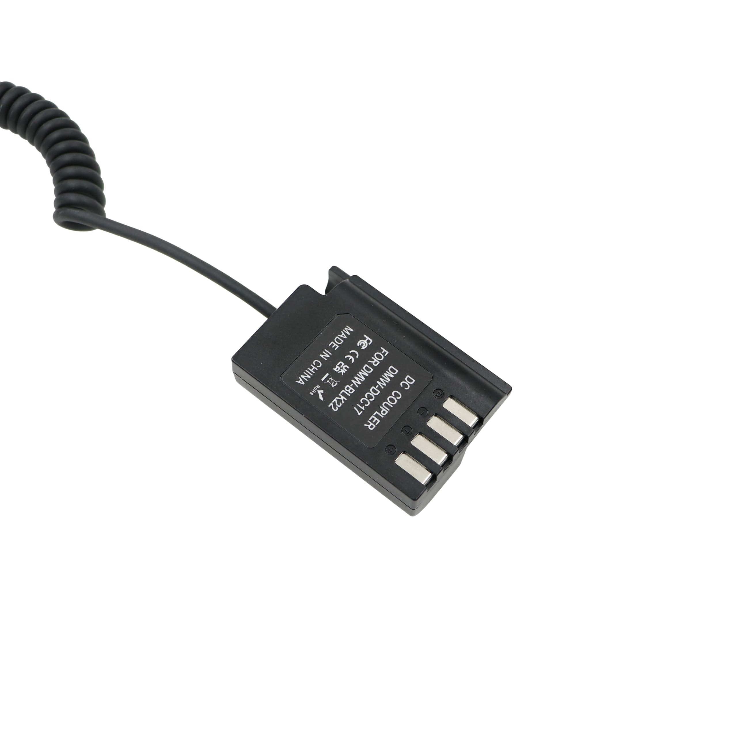 Alvin's Cables DMW-DCC17 DMW-BLK22 Batteria fittizia a adattatore di alimentazione D-tap Cavo a spirale per fotocamera Panasonic Lumix S5 S5II S5K S5C GH6 GH5II G9 G9II