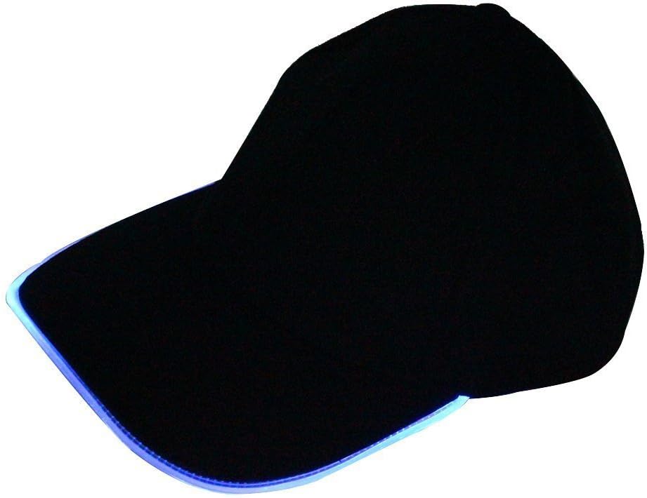 Onlylove LED Hat, Multicolor LED Fiber Optic Illuminated Lights Light Stage Performance Tide Lighted Glow Club Sports Athletic Travel Tour Hat Baseball Bar Party Flash Cap Christmas Blue