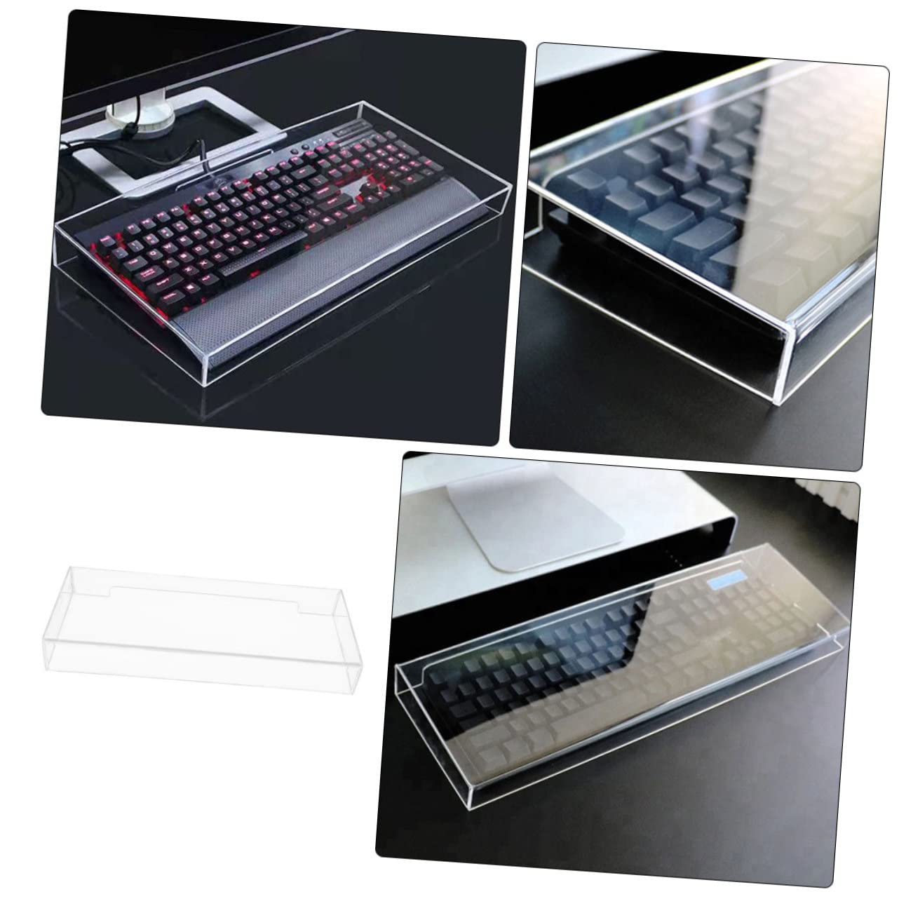 Copertura Per Tastiera in Acrilico Rimovibile Trasparente, Protezione Anti-polvere Resistente Ai Graffi Per Tastiere Desktop Modello K70, Accessorio Pratico Per Uso Domestico e Ufficio