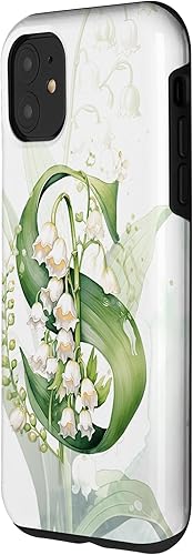 Miniatura 2 de Funda para iPhone 11 con letra inicial de lirio de los valles S de mayo
